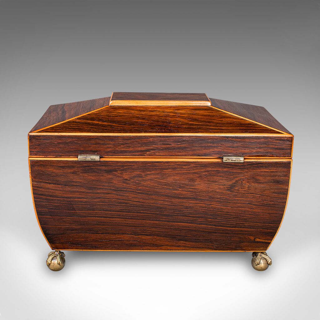 Antique Sarcophagus Tea Caddy, English, Loose Leaf Case, William IV, Circa 1835 photo 914.0