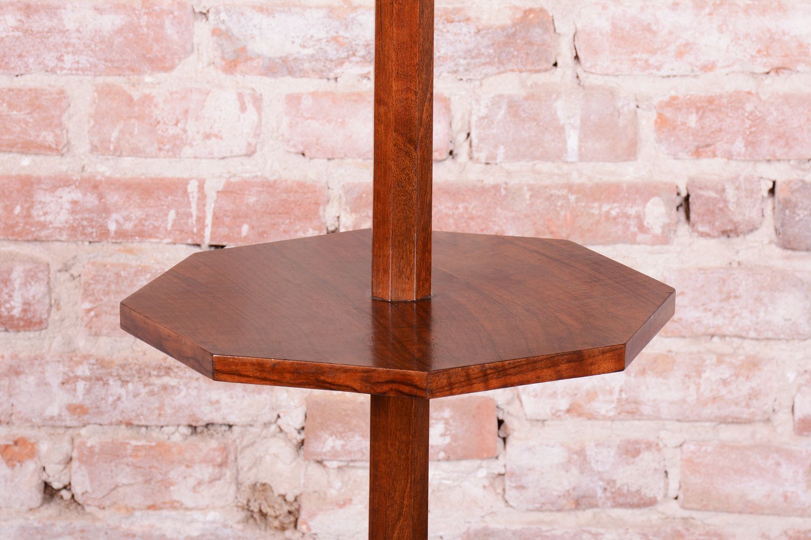 Restored Art Deco Floor Lamp, Walnut, New Electrification, Czech, 1920s photo Lighting