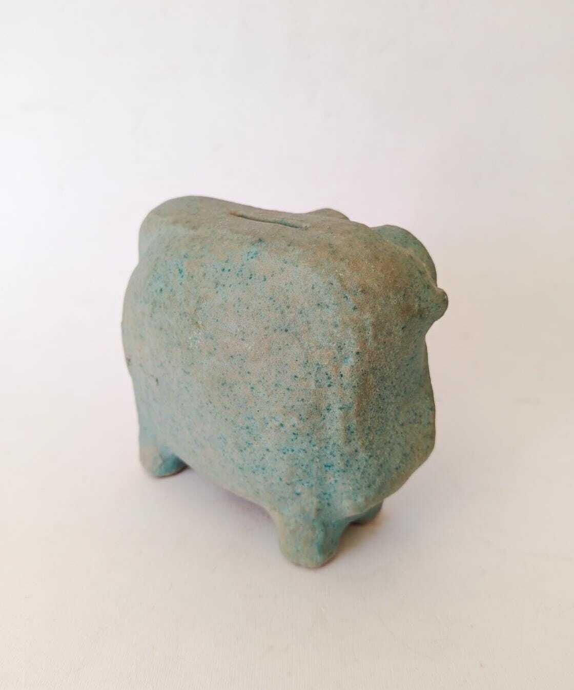 Rare Ceramic Figurine Buffalo Money Box Series The Etruscans Ivo De Santis Rare Vintage Mid Century Modern Bitossi Era photo Home Decor