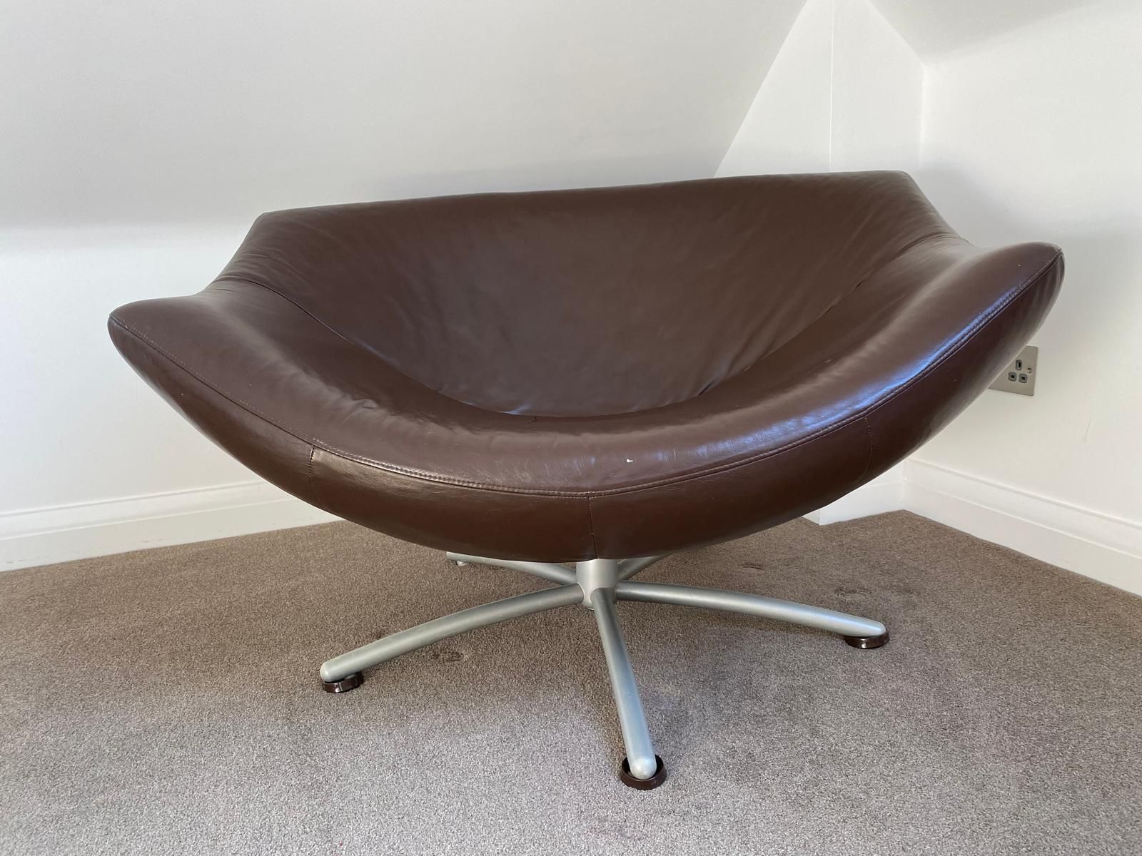 photo for sale Gerard Van Den Berg “Gigi” Leather Swivel Chair From Heals.