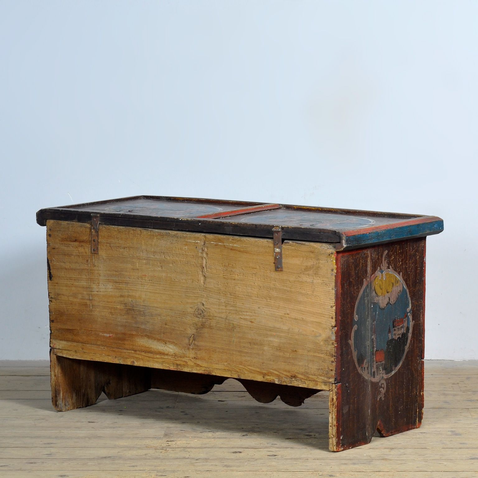 photo buy Folk Art Wedding Chest, Dated 1718
