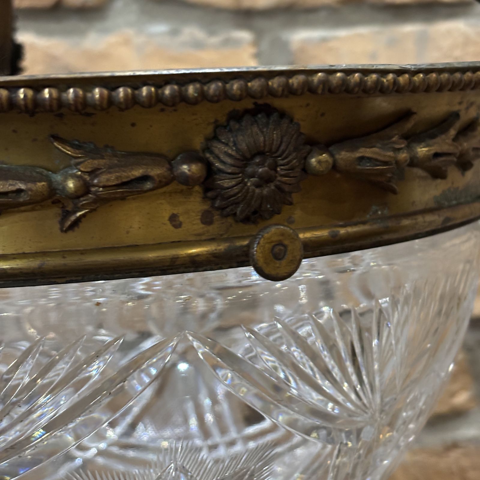 Late Victorian  Glass & Bronze Pendant Light photo vinterior