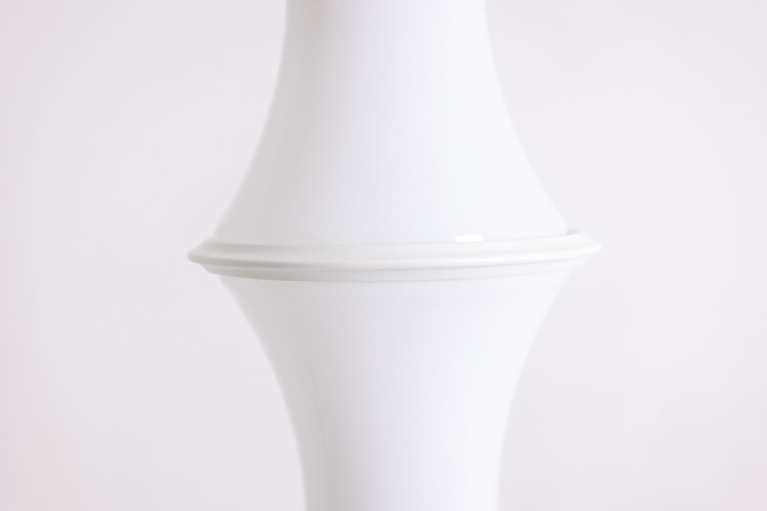 Enrico Tronconi 'Bamboo' Floor Lamp, In White Opal Glass.  From The '70s photo for sale