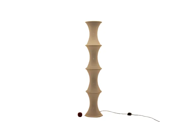 photo for sale Enrico Tronconi 'Bamboo' Floor Lamp, In White Opal Glass.  From The '70s
