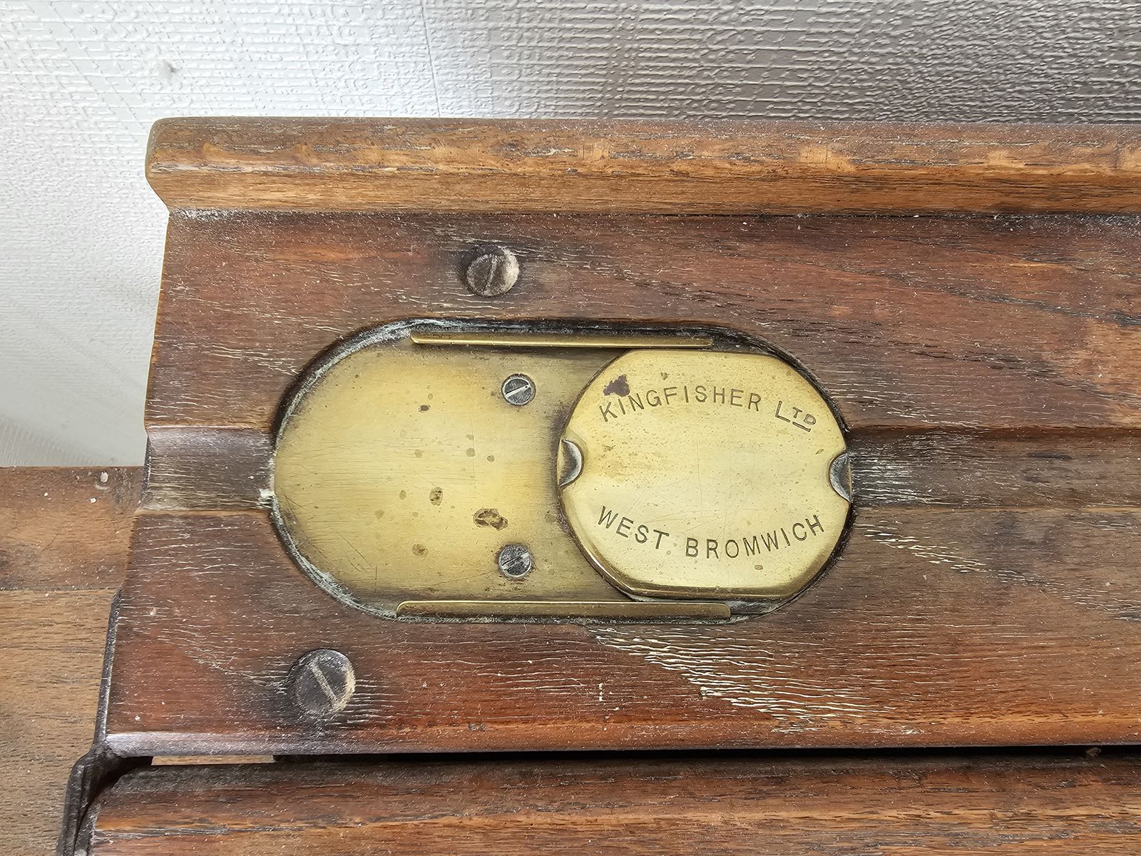 Edwardian Oak School Master Lecturn Desk Kingfisher Ltd West Bromwich photo vinterior