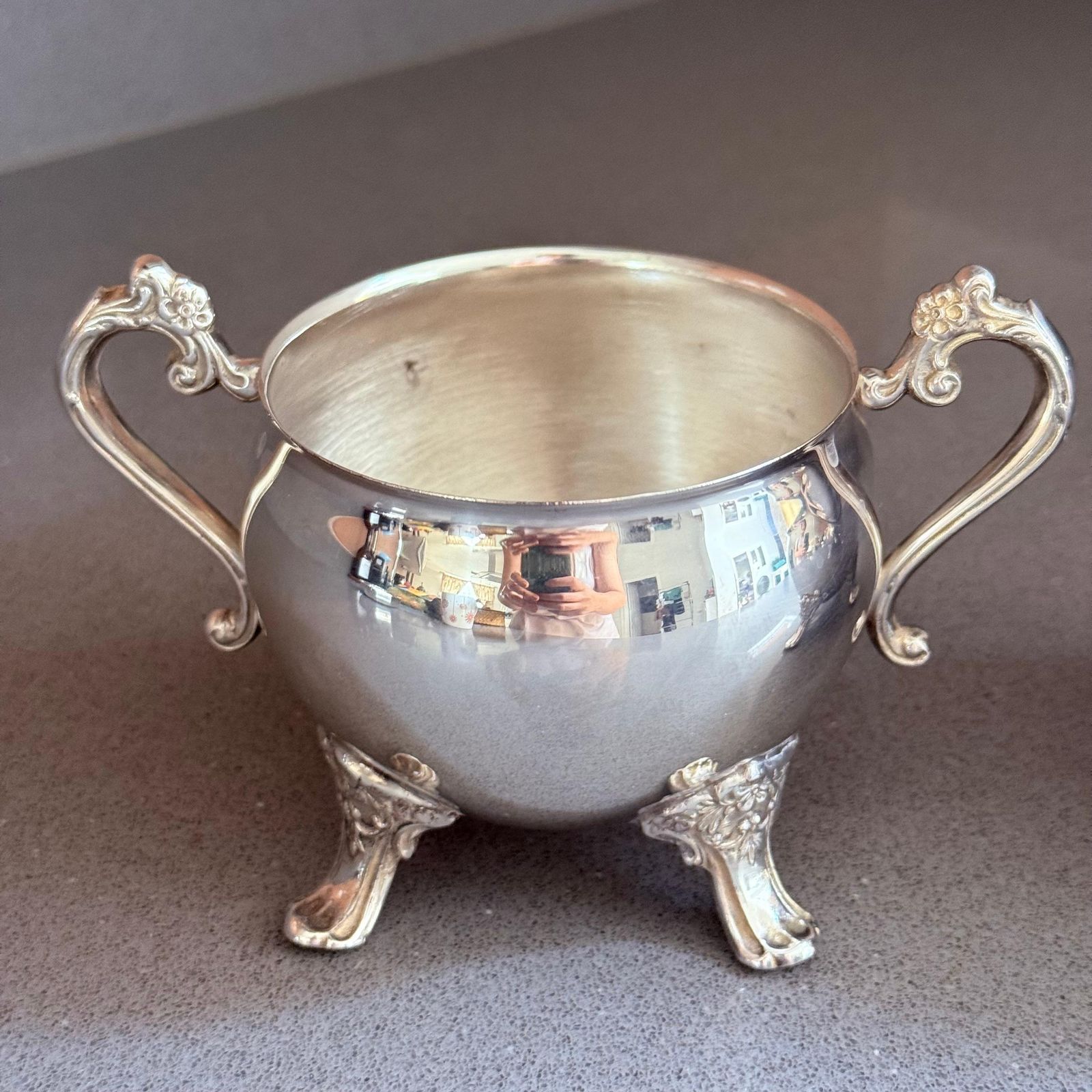 Antique Silver Tea And Coffee Set, 4 Piece Footed Service Ornate Handles Lids photo Home Decor