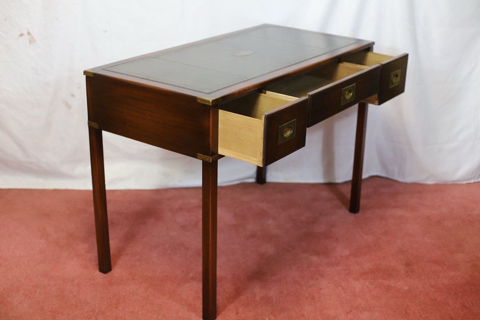 Reprodux Bevan Funnell Lovely Military Campaign Style Writing Desk photo Furniture