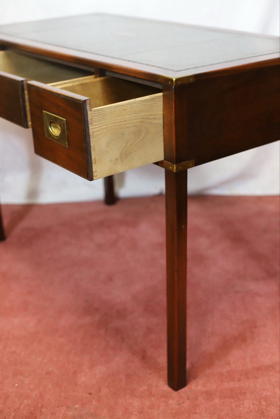 Furniture Reprodux Bevan Funnell Lovely Military Campaign Style Writing Desk photo