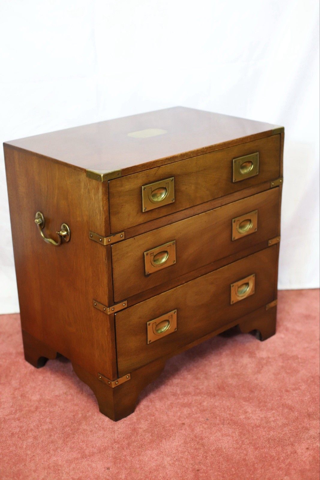 Harrods London Lovely Military Campaign Style Chest Of Drawers photo for sale