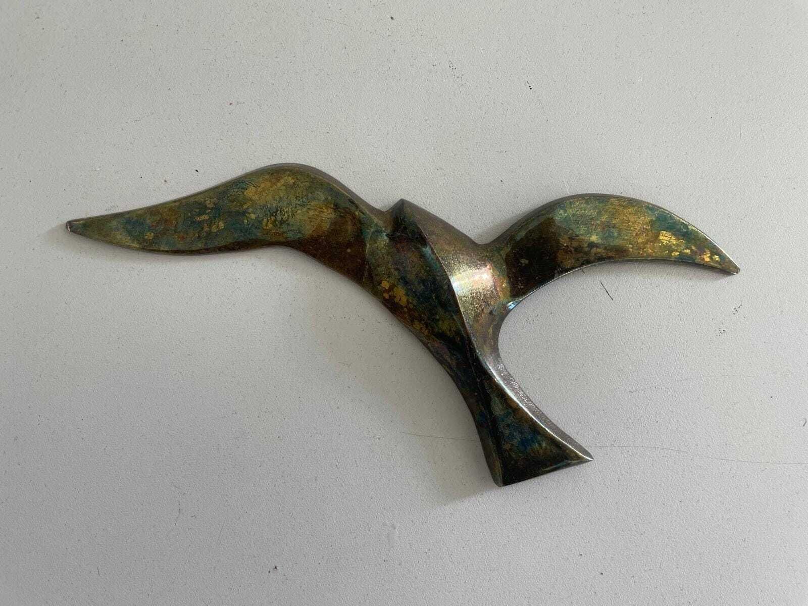 Mid Century Brass Set Of 3 Bird Family For Wall Decoration, 1960s, Germany photo 665.0