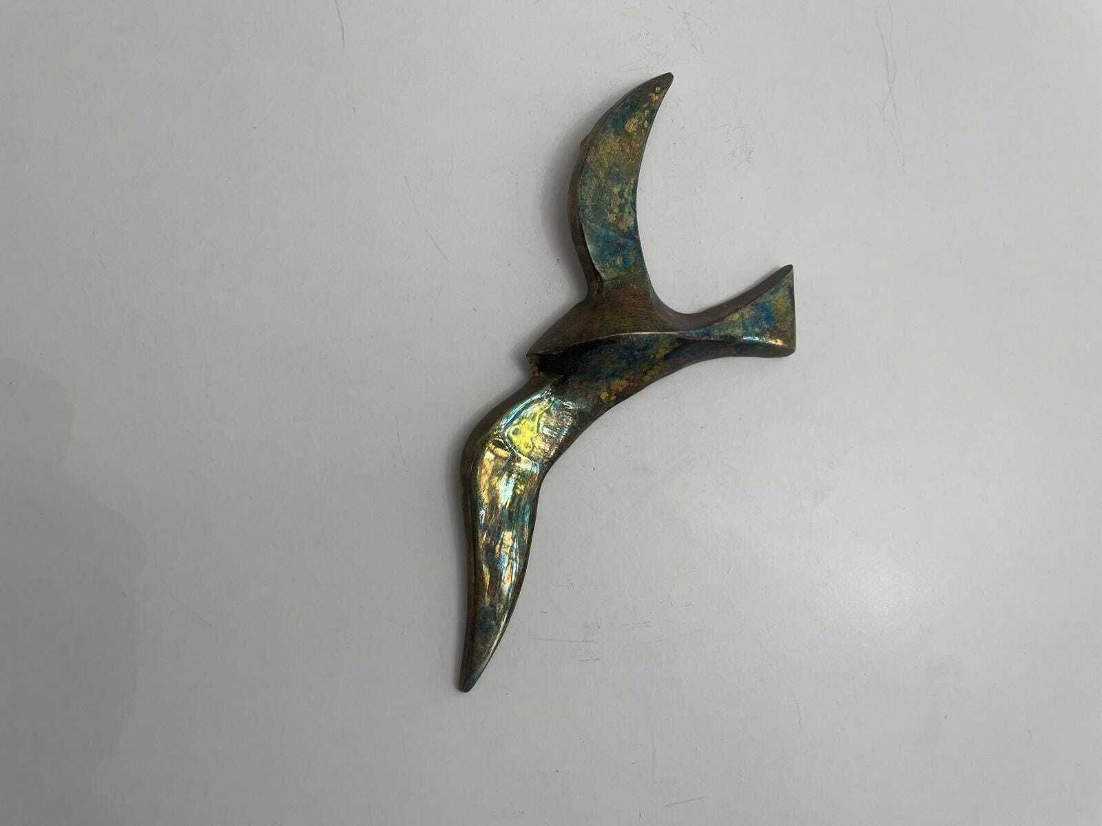Mid Century Brass Set Of 3 Bird Family For Wall Decoration, 1960s, Germany photo vintage