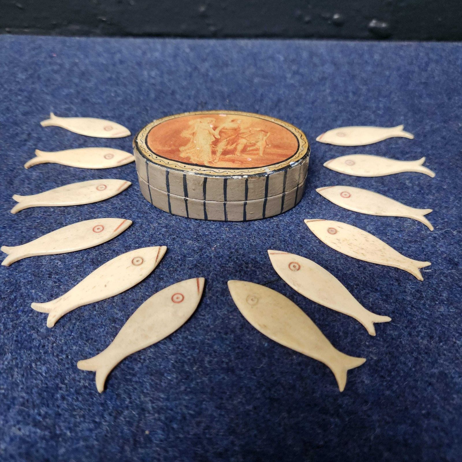 photo for sale French/Anglo Pow Bone Gaming Counters Circa Late 18th/Early 19th C