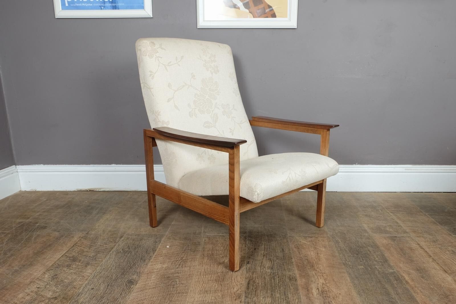 Vintage Retro Guy Rogers Mid Century Kyoto Arm Chair photo vinterior