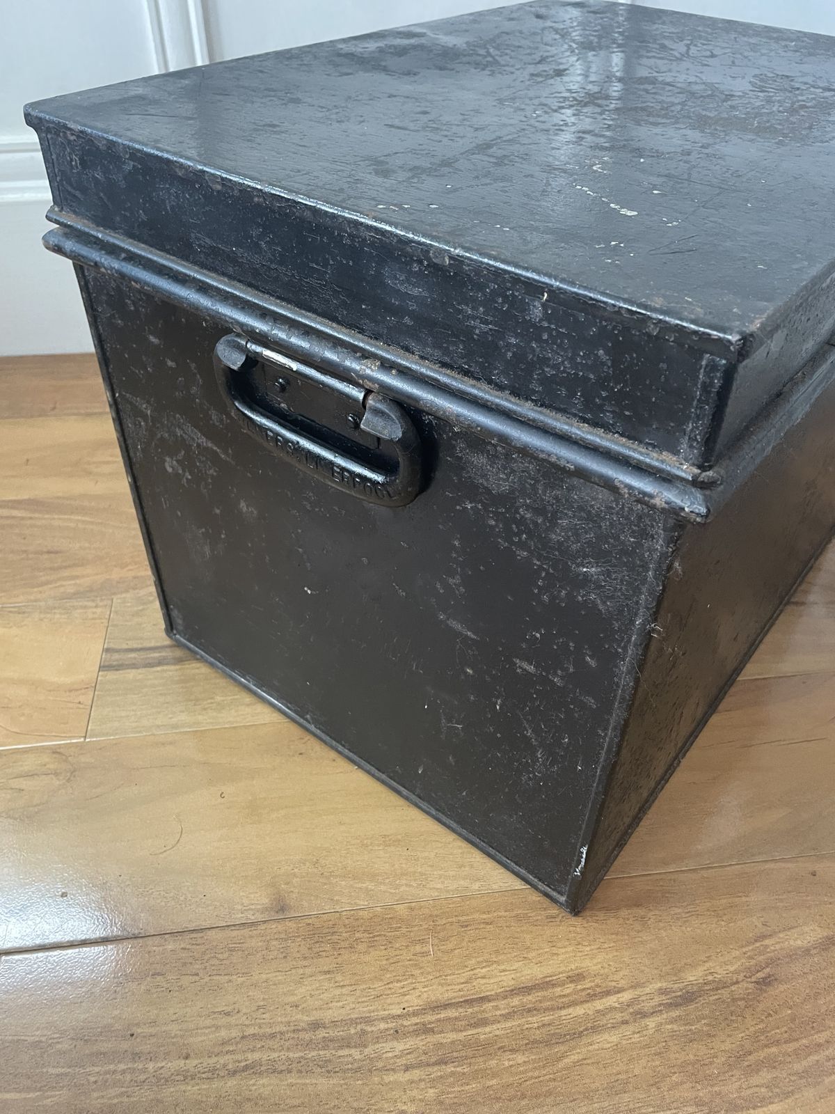 Solicitor Metal Deed Box With 2 Keys Milners Of Liverpool photo vintage