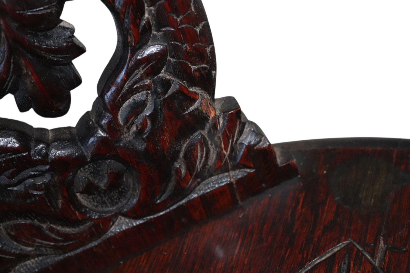 Antique Victorian Carved Oak Green Man Captians Swivel Office Chair photo 495.0