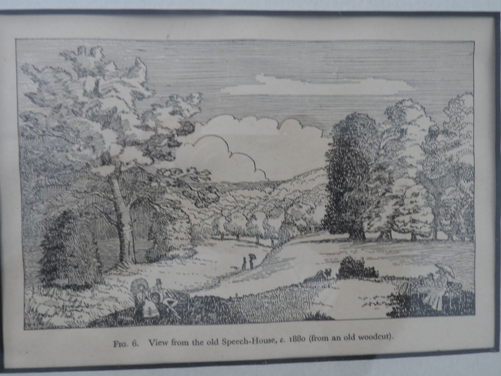 Rare   Victorian Framed Print "Speech House" Forest Of Dean photo for sale