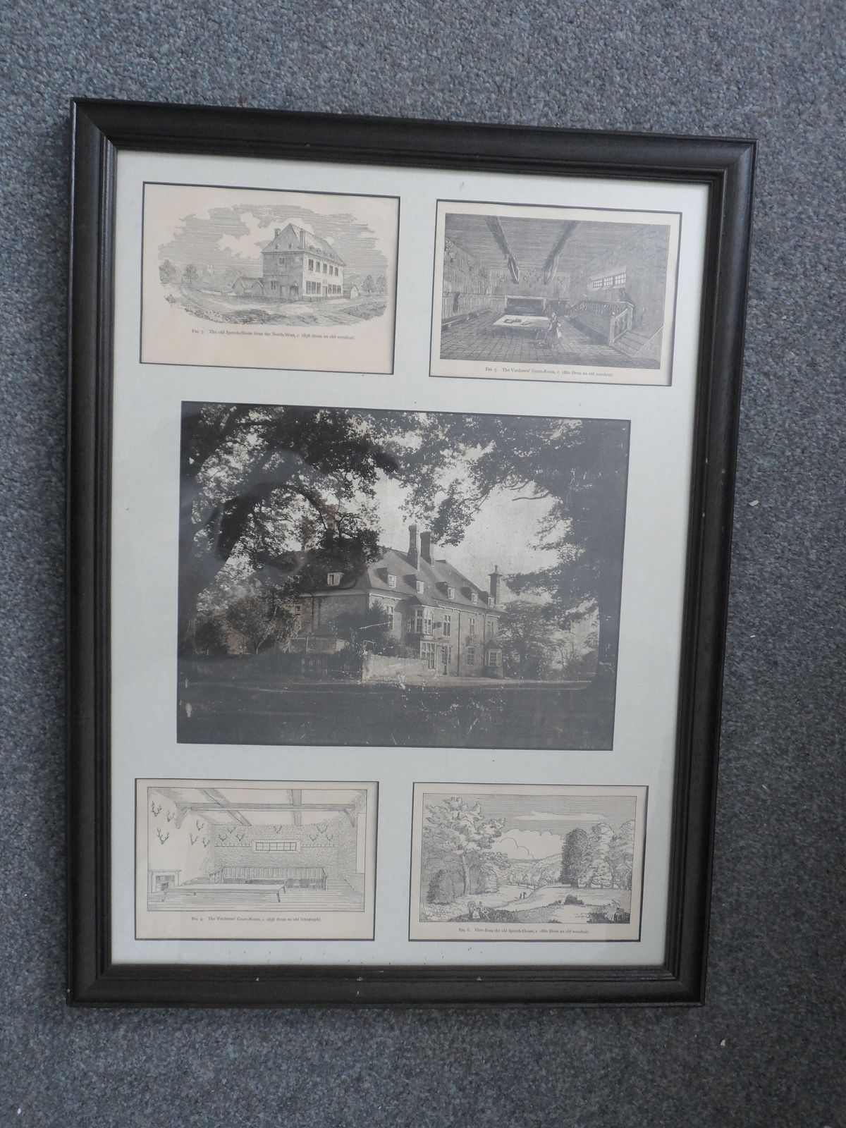 Rare   Victorian Framed Print "Speech House" Forest Of Dean photo buy