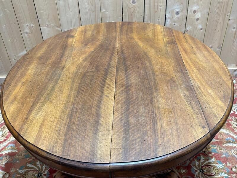 Table à Manger Ovale à Pied Centrale époque Napoléon III photo furniture