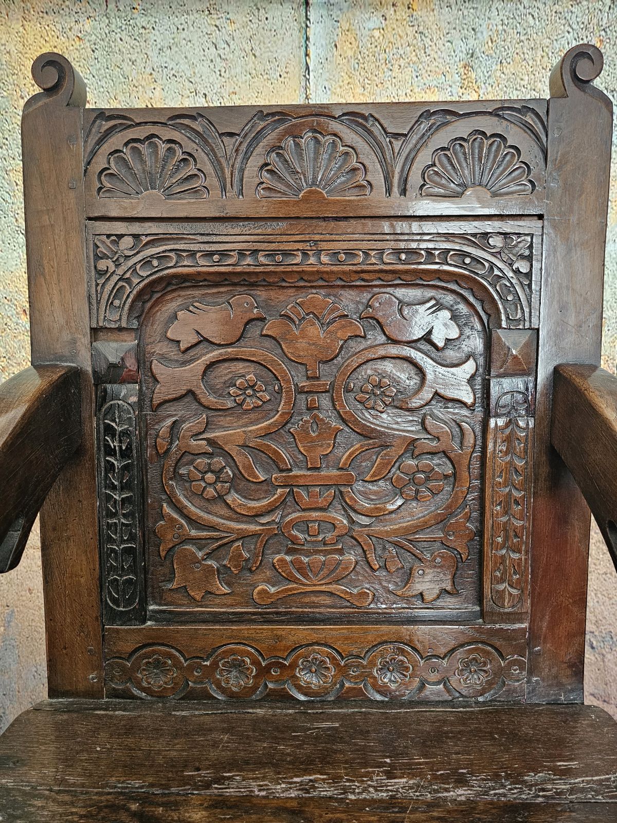 Antique 17th Century Oak Wainscot Hall Chair photo 1400.0