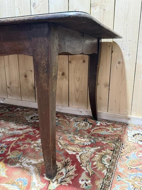 Table De Ferme De Style Louis XV En Chêne Massif 228 Cm photo for sale