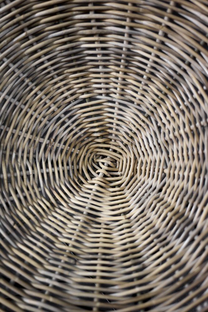 Mid Century Modern Round Woven Bamboo Armchair, Germany, 1960s photo furniture