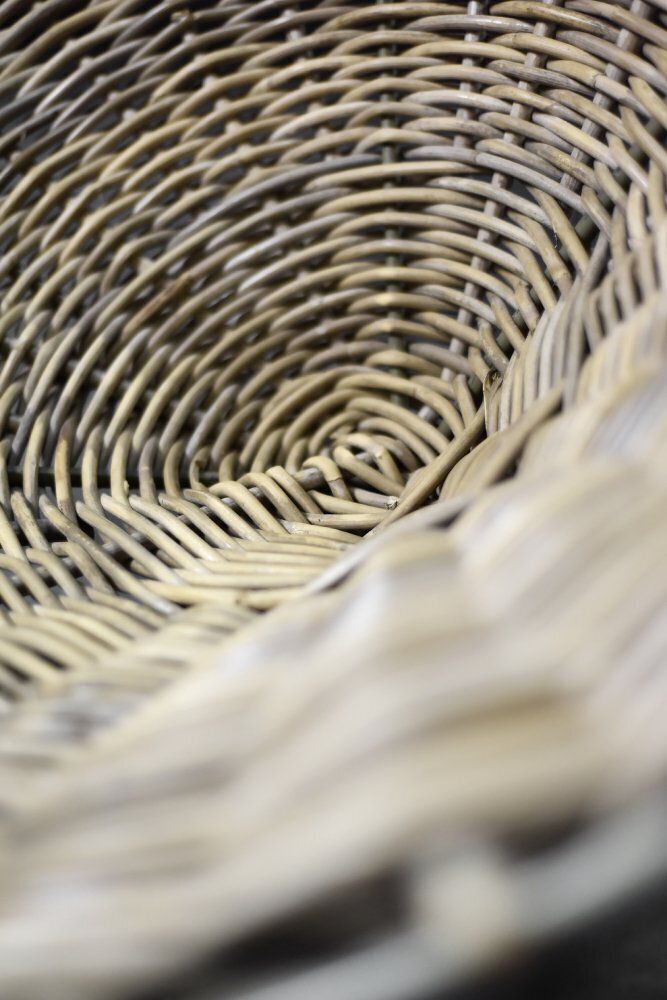 Mid Century Modern Round Woven Bamboo Armchair, Germany, 1960s photo 742.0