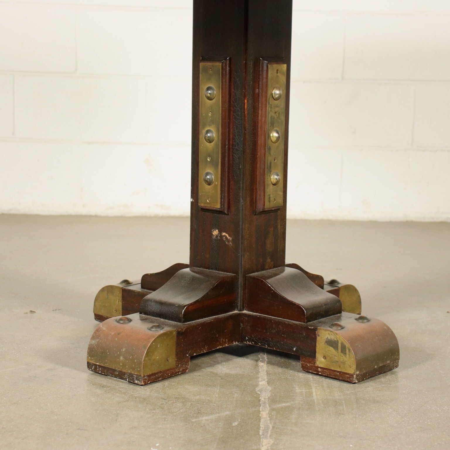 Table Mahogany Brass Mahogany Veneer Italy 1950s 1960s photo furniture