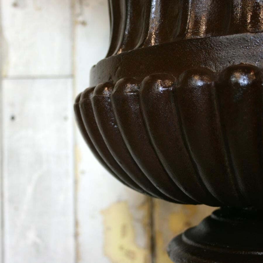 Monumental Antique Cast Iron Campagna Urn photo for sale