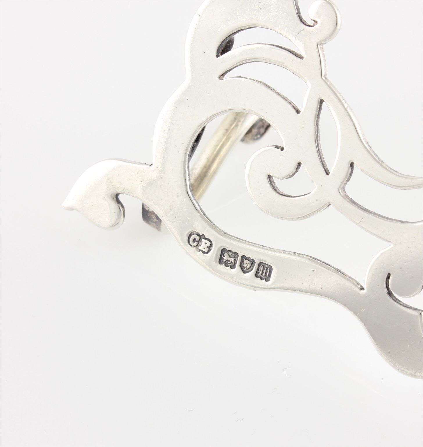 Edwardian Silver Fancy Design Menu Holder. Photograph Clip Frame. 1907. photo for sale
