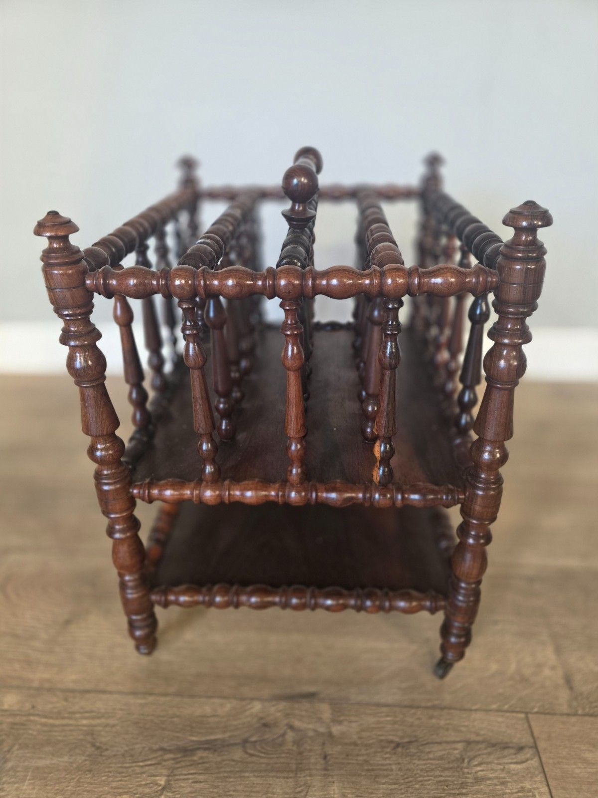 photo for sale Antique Regency Rosewood Bobbin Turned Canterbury 1820s