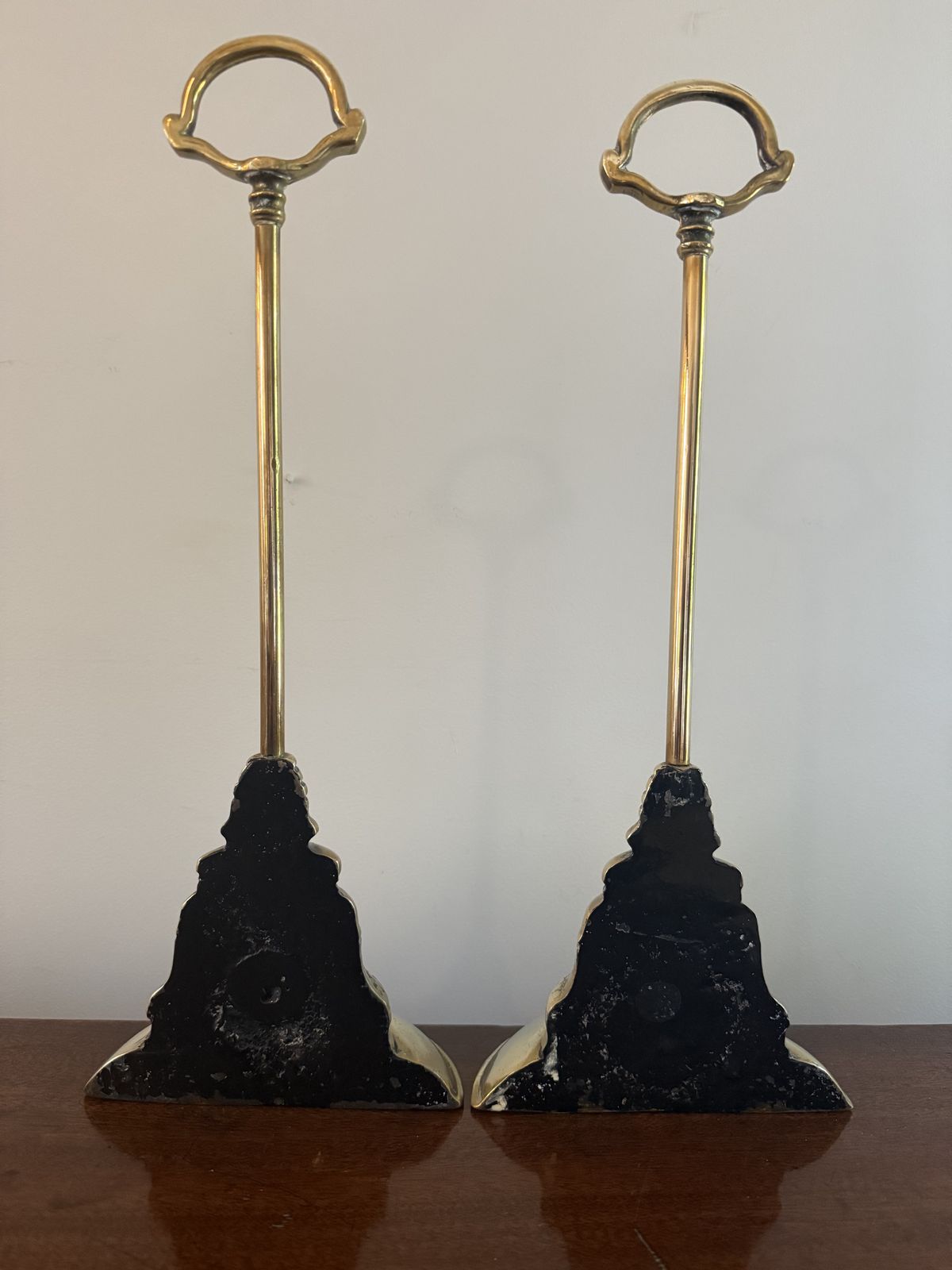 Pair Of Antique Brass Door Porters photo buy