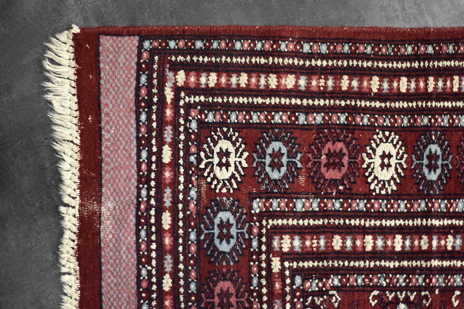 Vintage Red Hand Woven Oriental Bokhara Rug, 1960s photo vintage