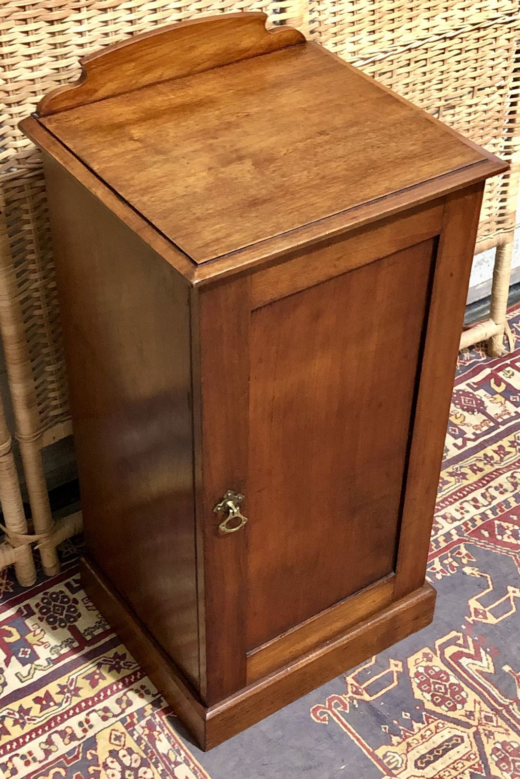 photo for sale Edwardian Walnut Bedside Table Or Nightstand