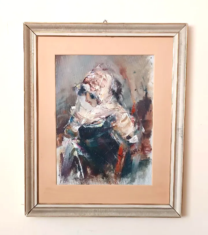 Large Oil Painting On Canvas Alberto Alberti (1894 1974) 1959 Female Figure
