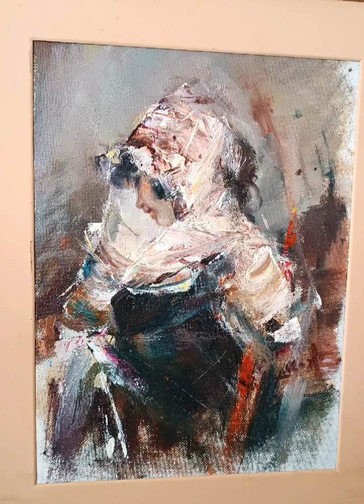 Large Oil Painting On Canvas Alberto Alberti (1894 1974) 1959 Female Figure photo Art