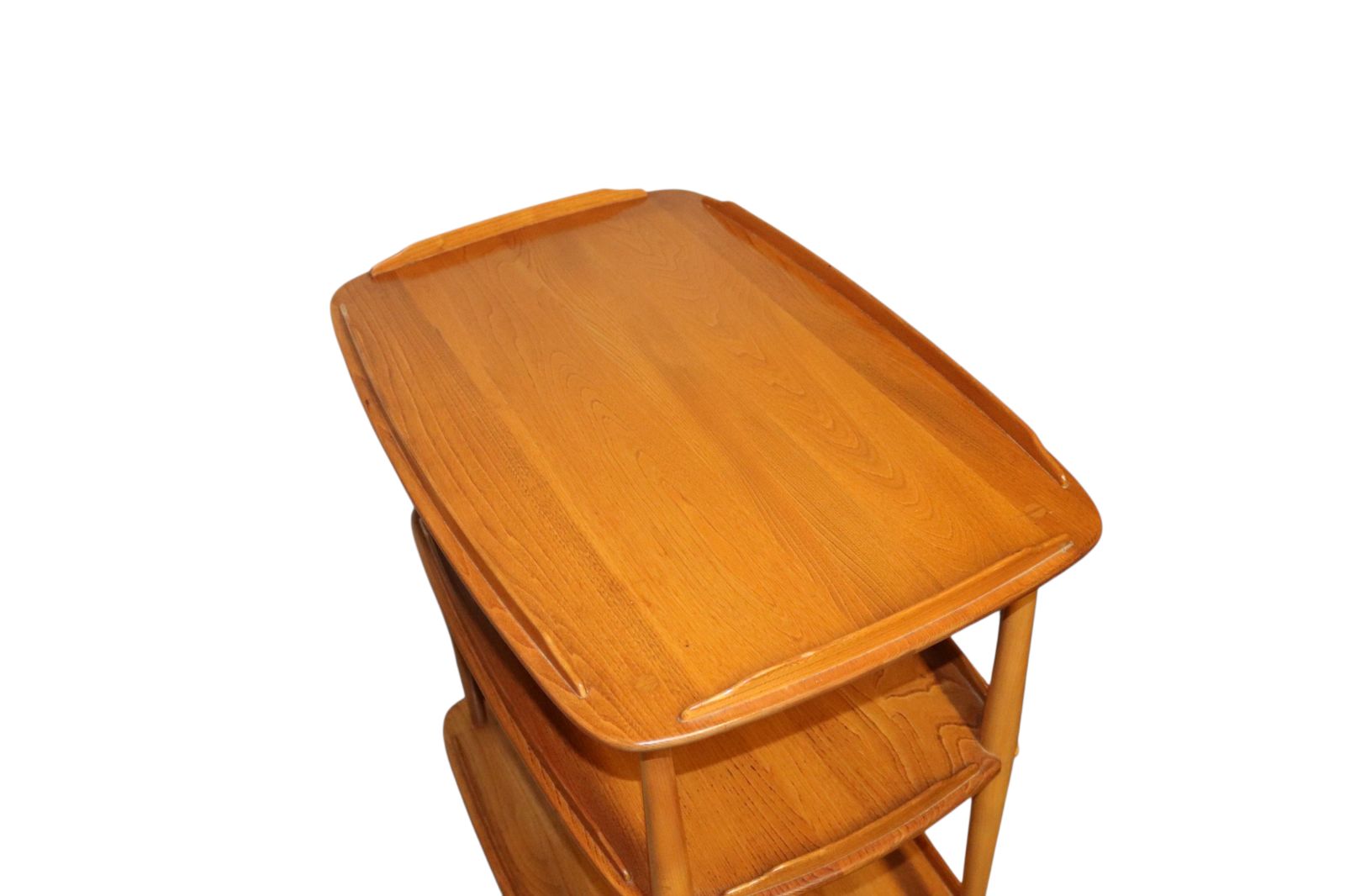 Vintage Ercol Elm & Beech Drinks Trolley 3 Tier Tea / Serving Trolley photo 275.0