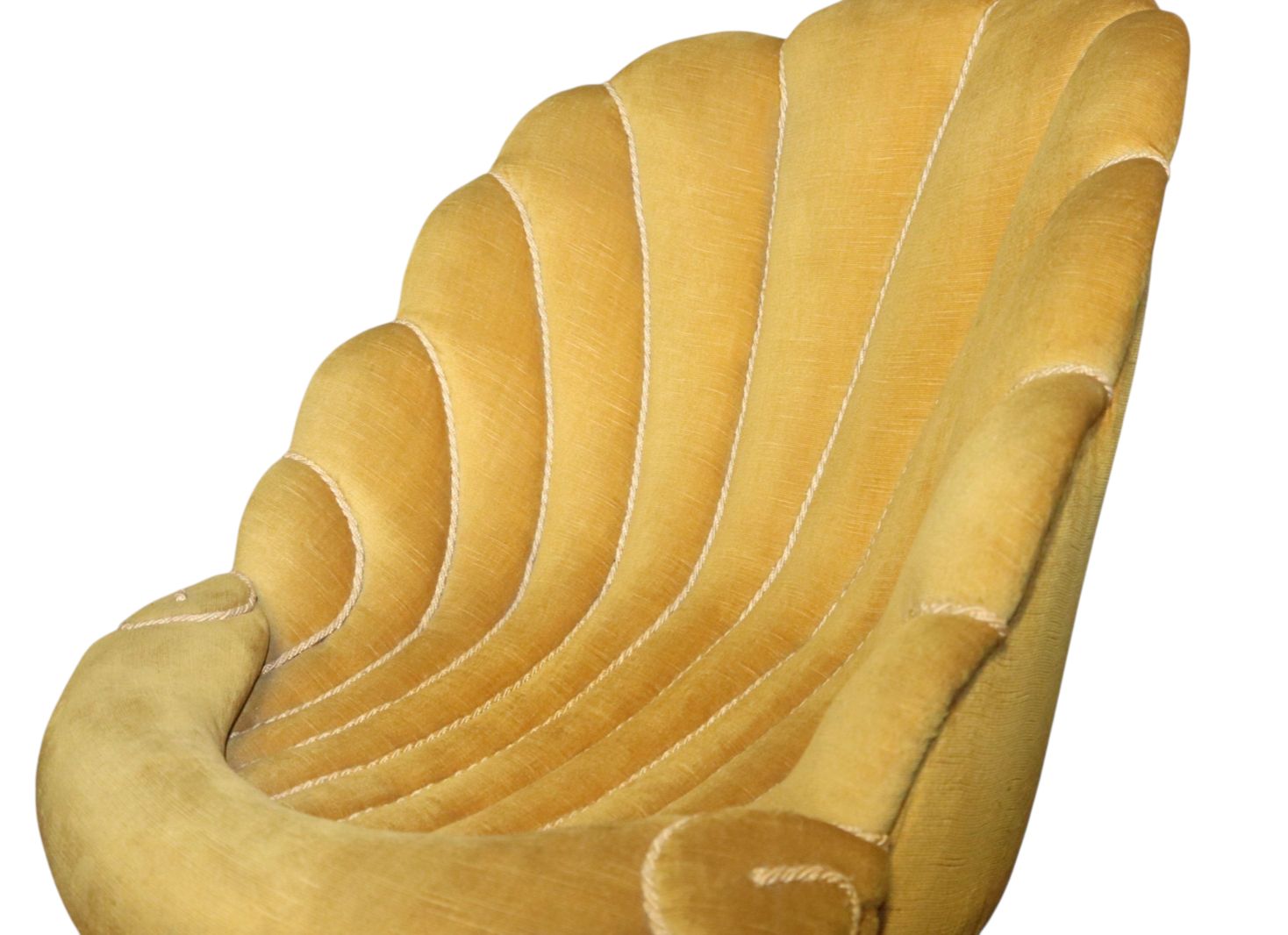 photo for sale Antique Victorian 'Clam Shell' Easy Chair / Low Armchair