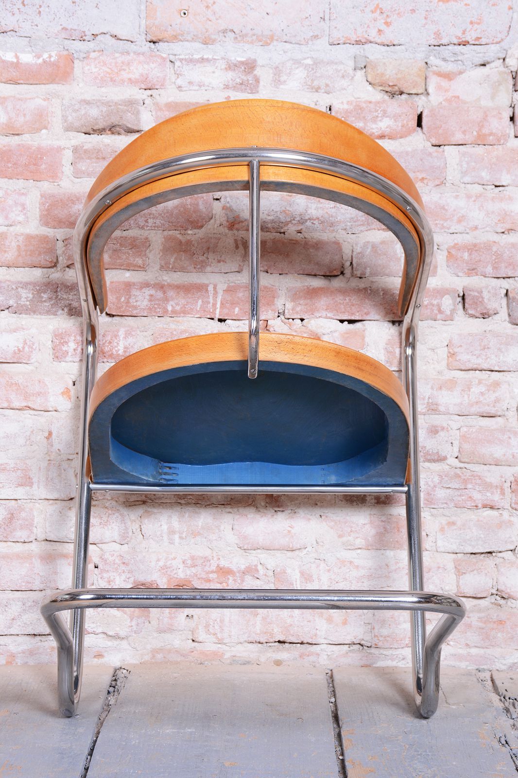 Restored Bauhaus Armchair, By Ladislav žák, Beech, Polish, Chrome, Czech, 1930s photo buy