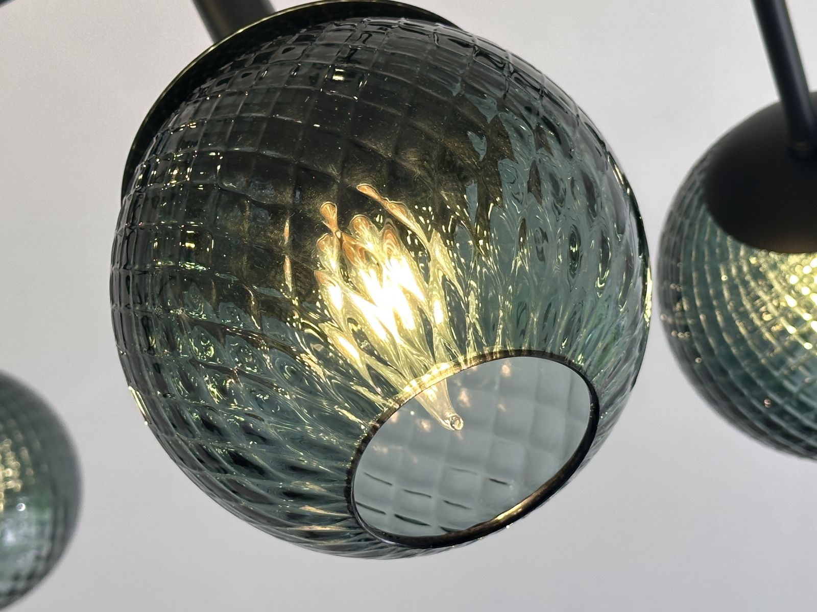 Contemporary Green Spheres Murano Glass Sputnik Chandelier By Simoeng photo vintage