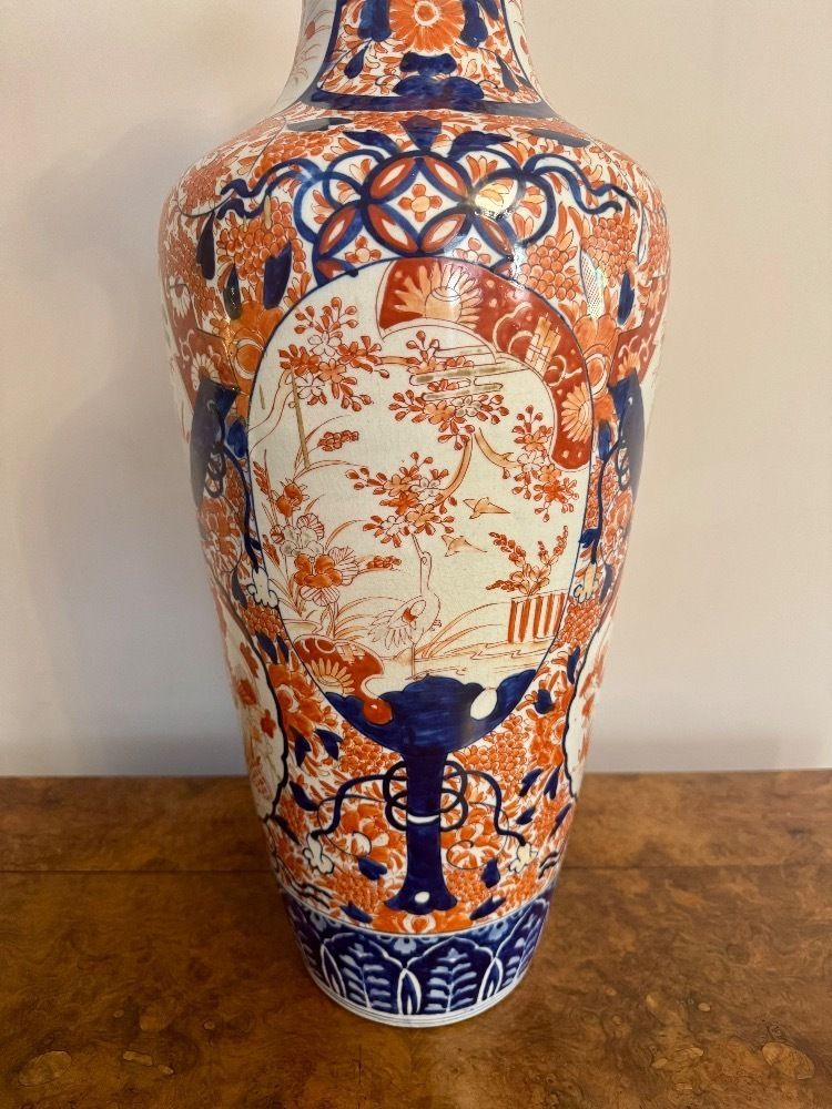 Outstanding Quality Large Antique Japanese Imari Floor Standing Vase photo vintage