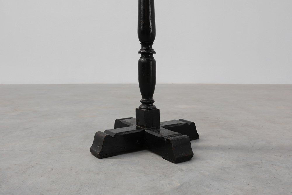 Rustic French Black Bookstand In Wood, 1850 photo vintage
