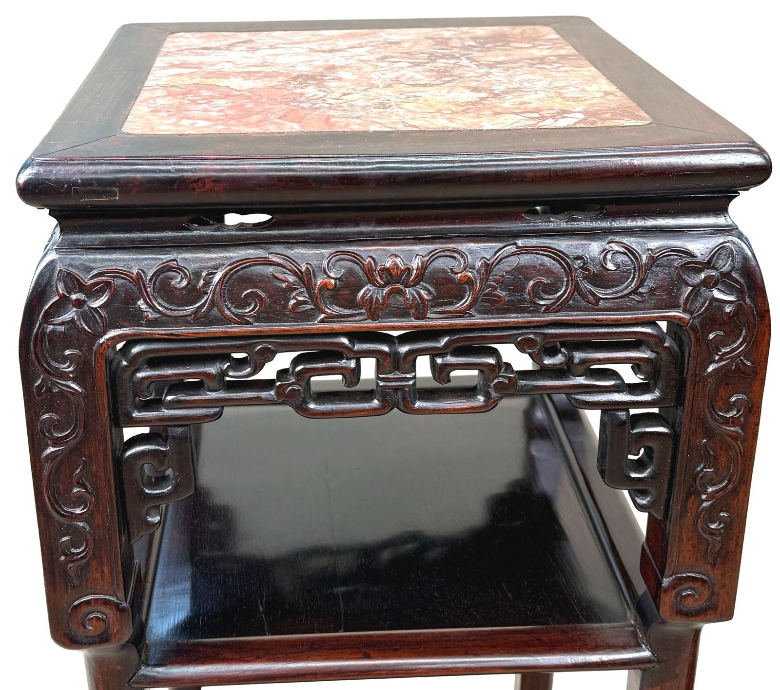 photo for sale Tall 19th Century Pair Of Oriental Hardwood Stands (China, Circa 1880)