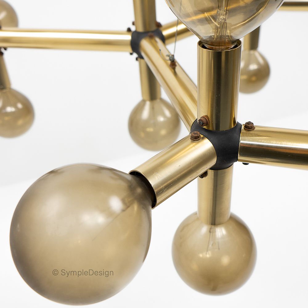 Atomic Ceiling Lamp By Haussmann For Swisslamps International, 1960s photo furniture