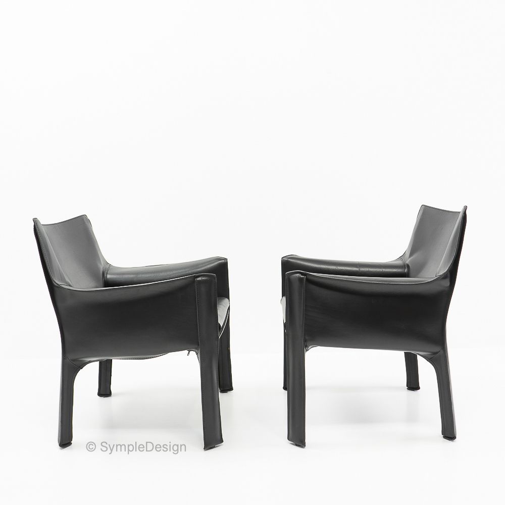 Cab 414 Armchairs By Mario Bellini For Cassina, Set Of 2 photo vinterior