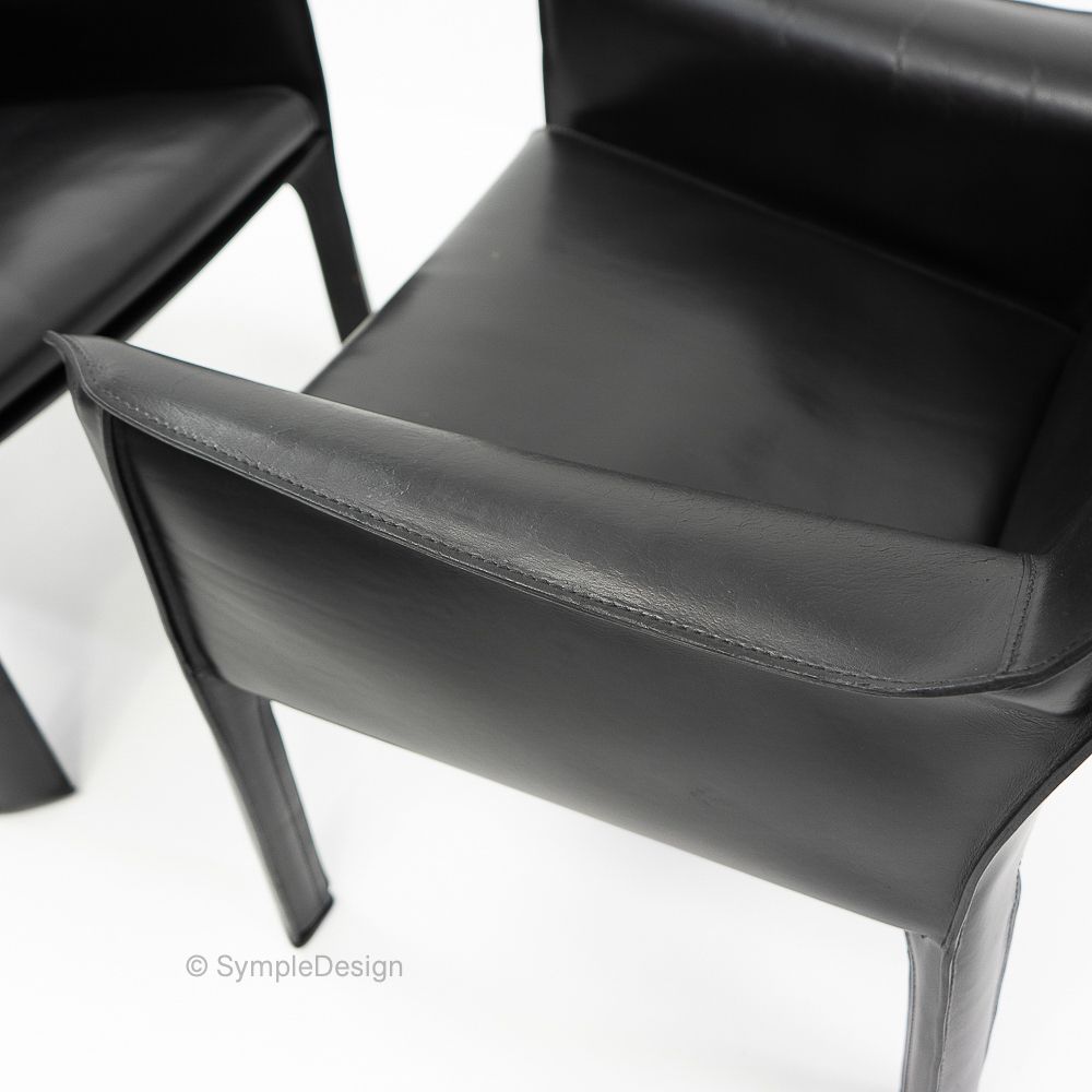 Cab 414 Armchairs By Mario Bellini For Cassina, Set Of 2 photo buy