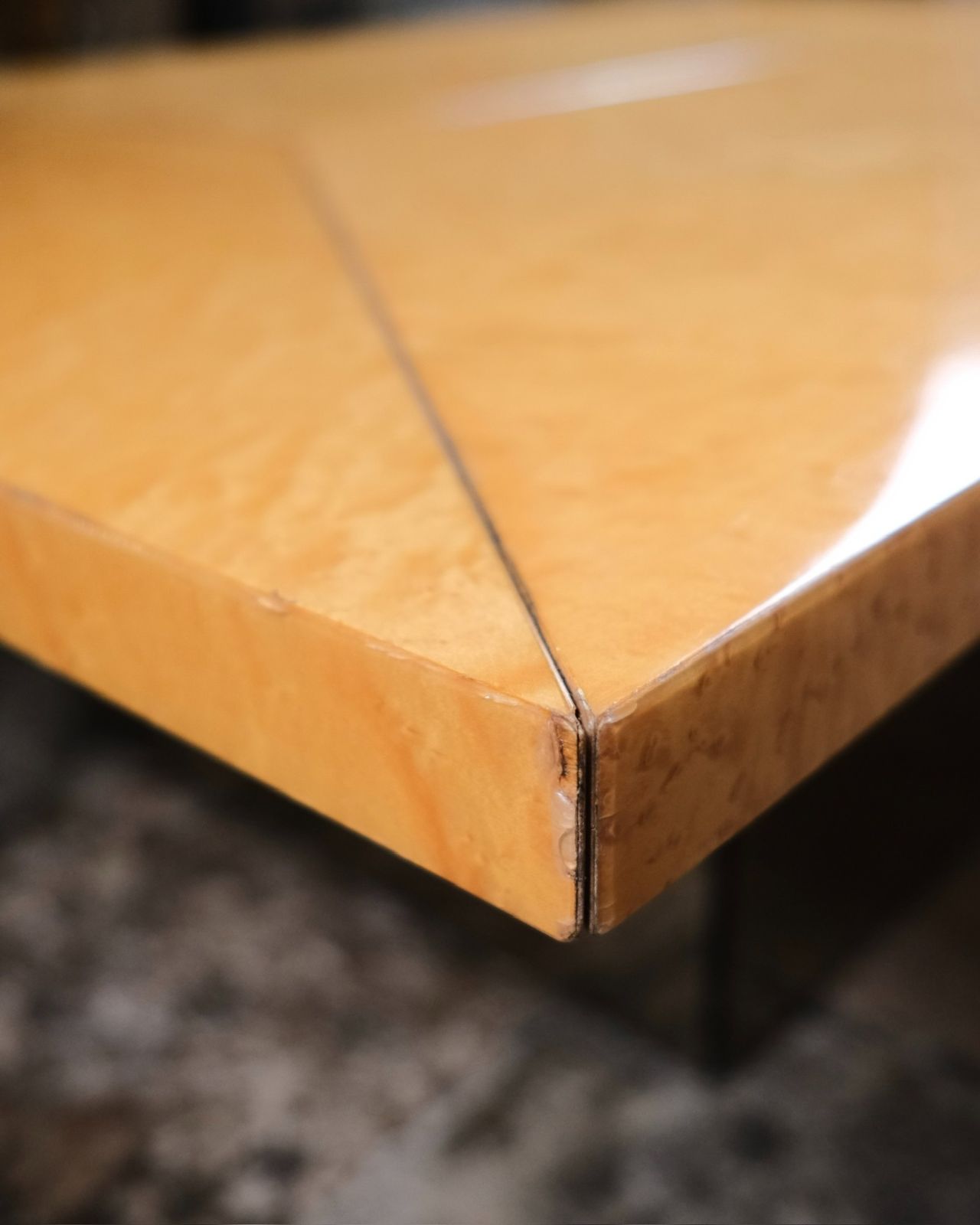 Furniture Ash Burl Wood Coffee Table By Paul Michel For Roche Bobois, France, 1980s photo