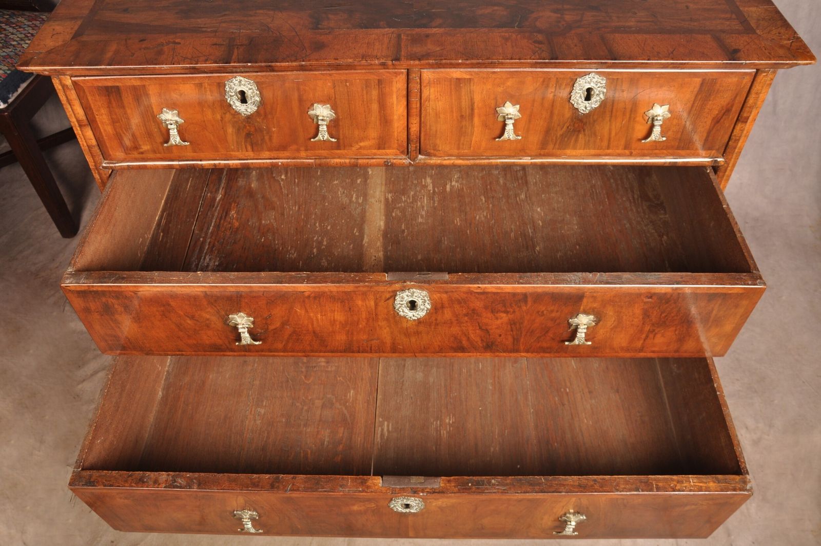 17th Walnut Century Chest Of Drawers photo vintage