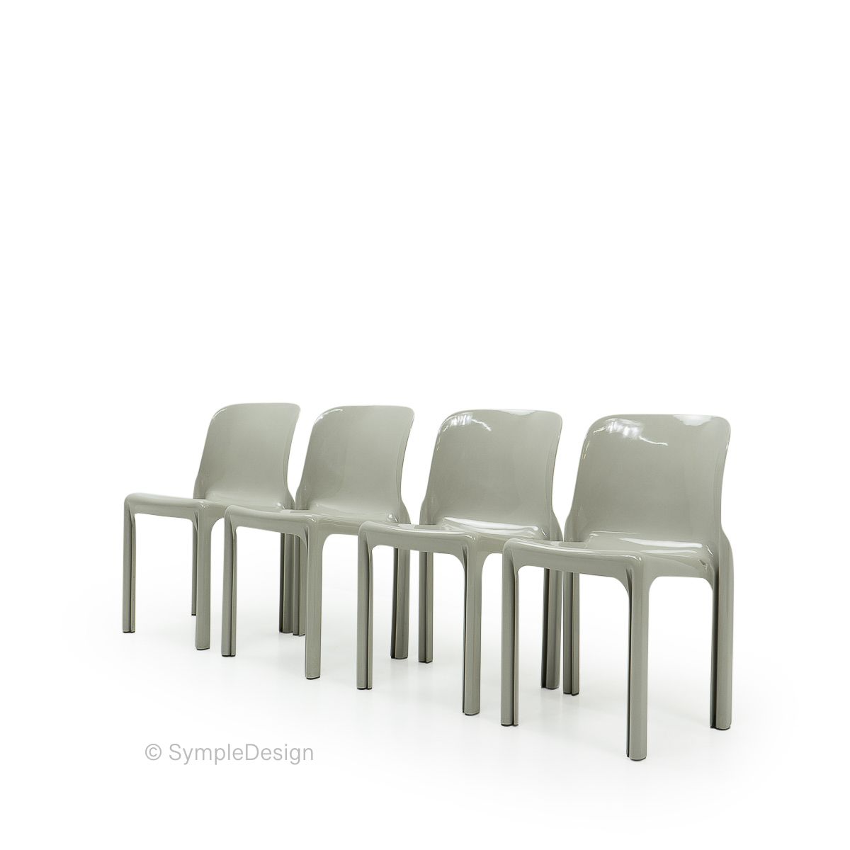Selene Chairs By Vico Magistretti For Artemide, 1960s, Set Of 8 photo for sale