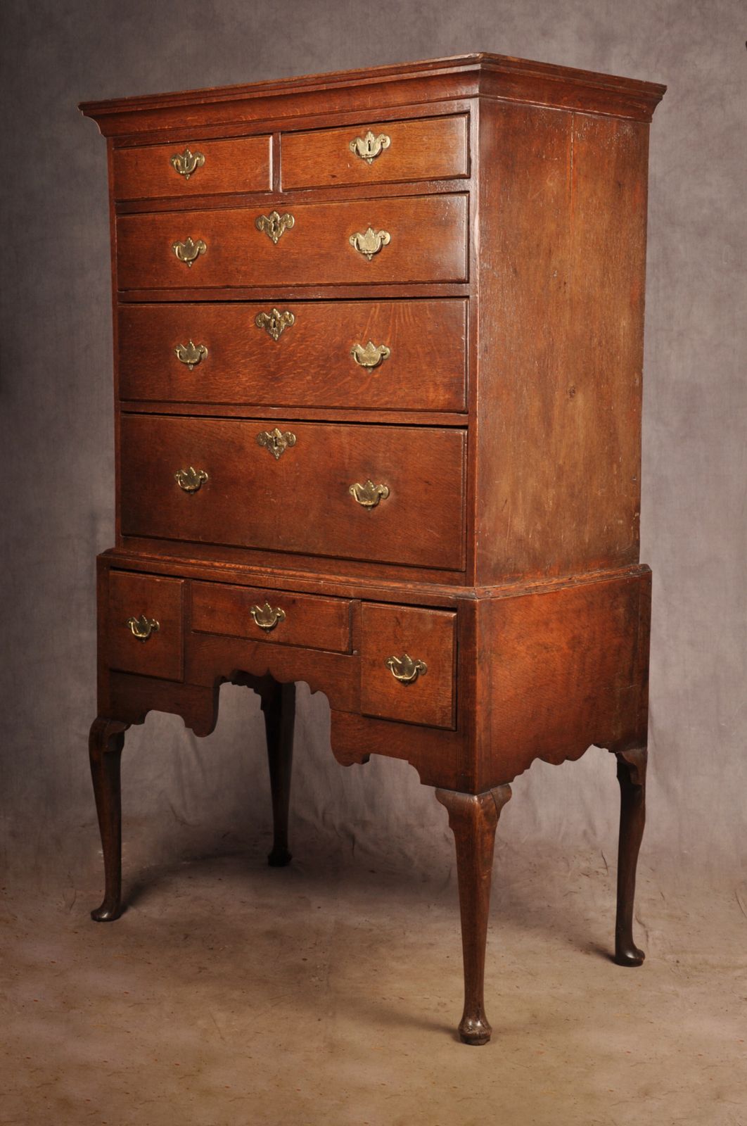 A Fine 18th Century George I Oak Chest On Stand photo 2850.0