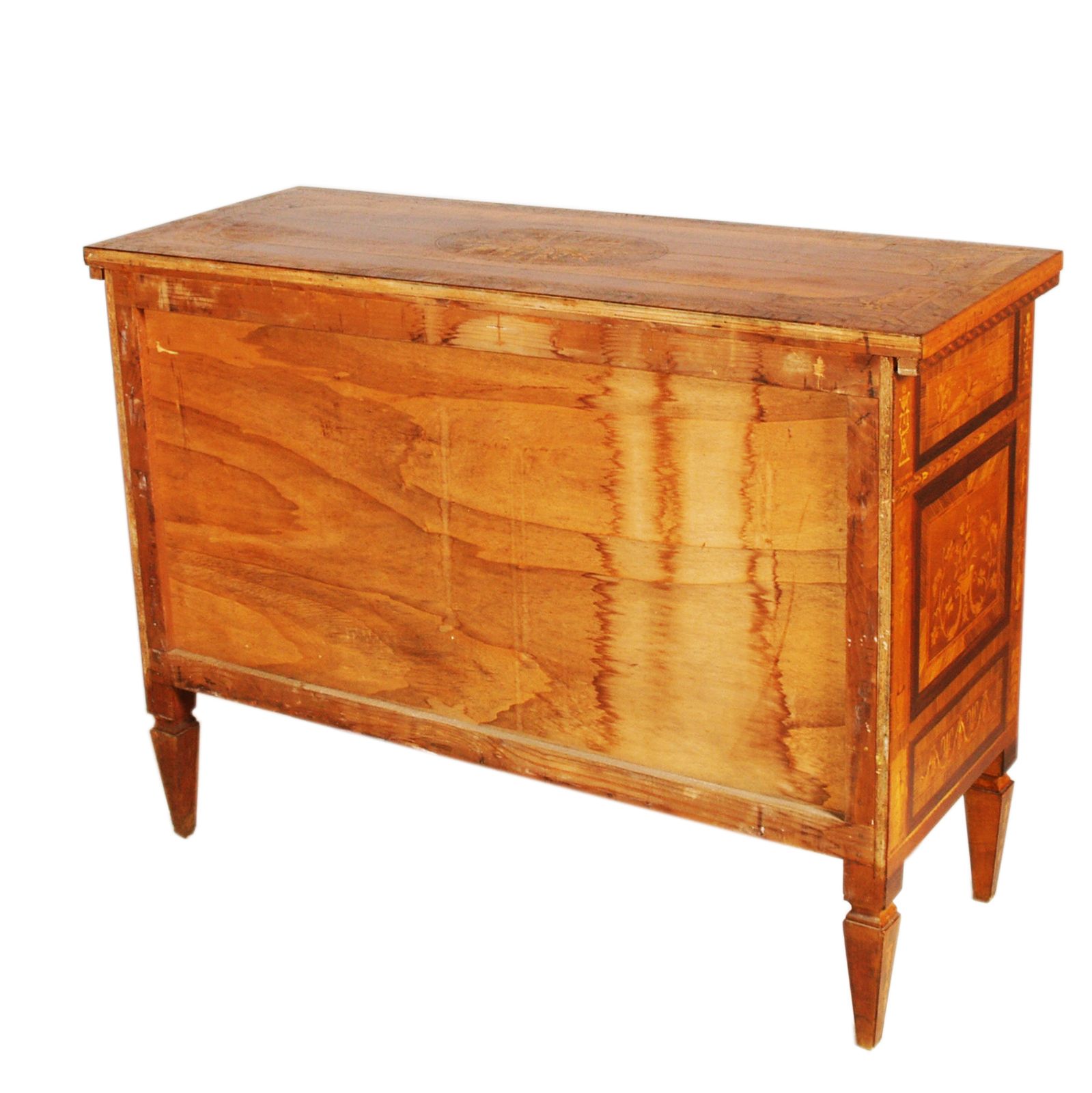 Furniture Maggiolini Italian Chest Of Drawers, Early 20th Century, Richly Inlaid, Louis XV Style photo